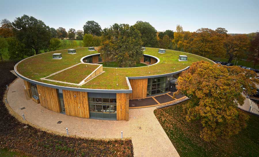 british horse society head quarters and green roof